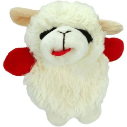 Multipet Mini Lamb Chop Crinkle Plush Dog Toy 6"