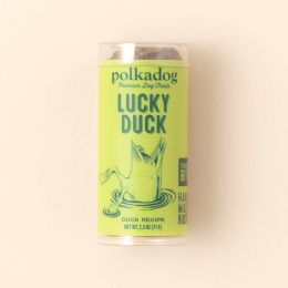 Polkadog Lucky Duck Training Bits Crunchy Dog and Cat Treats Mini Tube 2.5oz