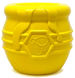 Large Honey Pot Durable Rubber Treat Dispenser & Enrichment Toy