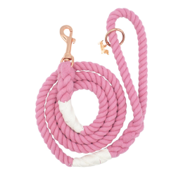 Rope Leash (Color: Pink, Size: 5 feet)