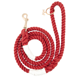 Rope Leash (Color: Red, Size: 5 feet)