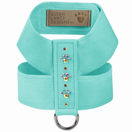 Susan Lanci Designs Crystal Paws Tinkie Harness (Color: Tiffi Blue, Size: Large)