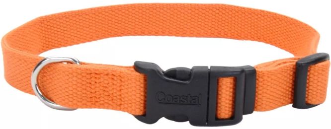 Coastal Pet New Earth Soy Adjustable Dog Collar Pumpkin Orange (Size: 8-12"L x 5/8"W)