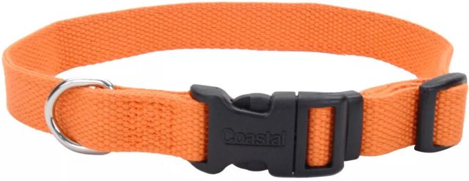 Coastal Pet New Earth Soy Adjustable Dog Collar Pumpkin Orange (Size: 12-18"L x 3/4"W)