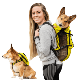 Walk-On with Harness & Storage (Color: Buttercup Yellow, Size: Large (17-19" Neck 17-24" Chest))