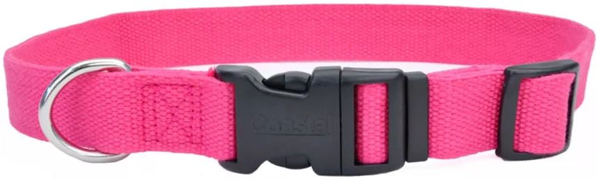 Coastal Pet New Earth Soy Adjustable Dog Collar Fuchsia (Size: 18-26"L x 1"W)