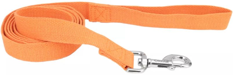 Coastal Pet New Earth Soy Dog Lead Pumpkin Orange (Size: 6 feet x 1"W)