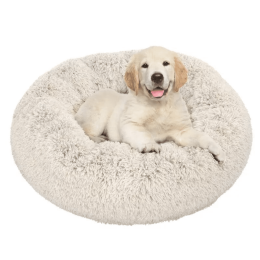 Donut Dog Bed (Color: Light Grey, Size: Medium)