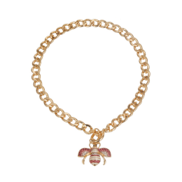 Pink Bee Toggle Necklace (Size: Medium)