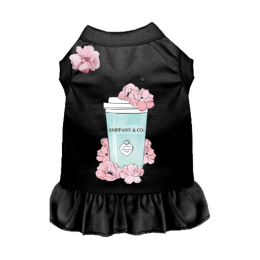 Sniffany and Coffee Dog Dress (Color: Black, Size: Small)