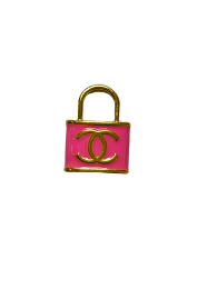 CC Lock Charm Collar (Color: Pink, Size: 12")