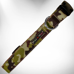 Camo Dog Collars (Color: Brown Camo, Size: L 1" width fits 14-25" neck)