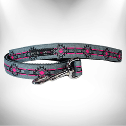 RaDog Leash (Color: Pow Wow Pink, Size: REGULAR 1" width- 5' long)