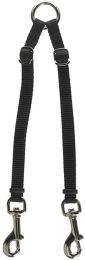 Coastal Pet Two Dog Adjustable Nylon Coupler Black (Size: 24"L x 3/8"W)