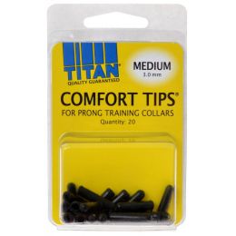 Titan Comfort Tips for Prong Training Collars (Size: 3 mm - 20 count)