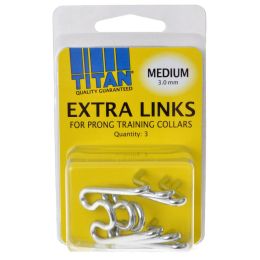 Titan Extra Links for Prong Training Collars (Size: 3 mm - 3 count)