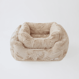 Luxe Dog Bed (Color: Sand, Size: Small)