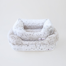 Deluxe Dog Bed (Color: Pearl Leopard, Size: Large)