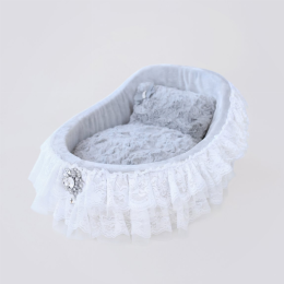 Crib Dog Bed (Color: Sterling, Size: One Size)