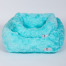 Cuddle Dog Bed (Color: Aquamarine, Size: Small)