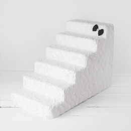 Luxury Dog Stairs (Color: Ivory, Size: 6-Step)