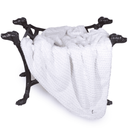 Paris Dog Blanket (Color: Ivory, Size: Throw)