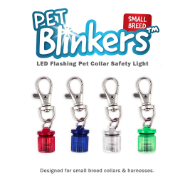 Pet Blinkers Flashing LED Pet Safety Light (Color: Blue - Blue/White LED, Size: Small Breed)