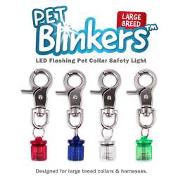 Pet Blinkers Flashing LED Pet Safety Light (Color: Blue - Blue/White LED, Size: Large Breed)