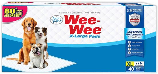 Four Paws X-Large Wee Wee Pads for Dogs (Size: 40 count)