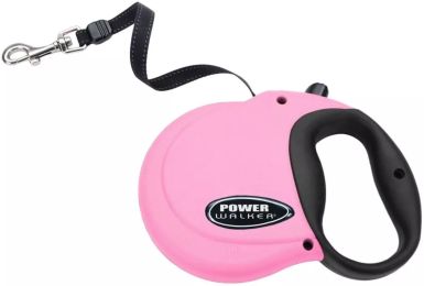 Coastal Pet Power Walker Retractable Dog Leash Pink (Size: Medium)