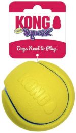 KONG Squeezz Tennis Ball Assorted Colors (Size: Medium - 1 count)