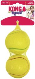 KONG Squeezz Tennis Ball Assorted Colors (Size: Large - 2 count)