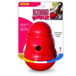 KONG Wobbler Interactive Dog Toy Dispenses Food and Treats (Size: Small - 1 count)