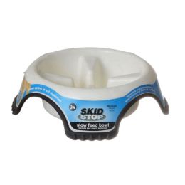 JW Pet Skid Stop Slow Feed Bowl (Size: Medium - 1 count)