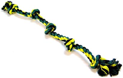 Mammoth Pet Flossy Chews Colored 5 Knot Tug (Size: X-Large - 1 count)