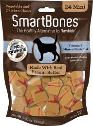 SmartBones Rawhide Free Peanut Butter Bones Mini (Size: 24 count)