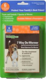 Sentry Worm X Plus 7 Way De-Wormer Broad Spectrum for Puppies and Small Dogs (Size: 6 Count)