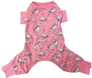 Fashion Pet Unicorn Dog Pajamas Pink (Size: Small - 1 count)