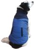 Fashion Pet Reversible Color Block Puffer Dog Jacket Blue